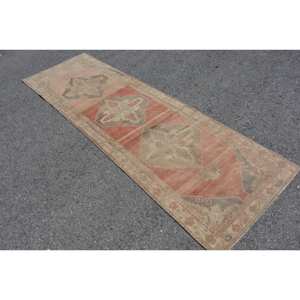 พรมขนหญ้าทะเลเย็บปะต่อสีแดงวินเทจ10.4ft 3.1 x พื้นที่ขนาดใหญ่แบบตุรกีสี่เหลี่ยมผืนผ้าพื้นที่นามธรรมสำหรับตกแต่งห้องโถงห้อง - Product Image 2