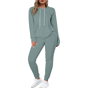 New Design Heavyweight <b>Fleece</b> Cotton <b>Women</b> Pullover Hoodie Set <b>Joggers</b> Sweatpants Sweat Suit Sportswear Tracksuits for <b>Women</b> - Product Image 3