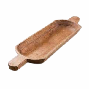 Bol de service en acacia en bois à courbe ronde polie pour la maison et l'hôtel pour le pétrissage de la pâte - Product Image 3