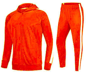 Survêtements skinny à capuche vert clair pour hommes survêtement de luxe 100% coton fabriqué par pakistanais - Product Image 4