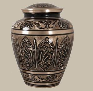 Handmade Brass Adult <b>Urn</b> <b>For</b> Human <b>Ashes</b> With Traditional Finish Perfect <b>For</b> Burial Memorial Services And Funeral Homes - Product Image 1