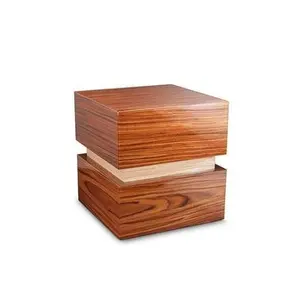 Top Selling Wooden Urn Coffin Supplies Eco Friendly Trending Wooden Casket Urn For Pets Ashes OEM Customized Wooden urn