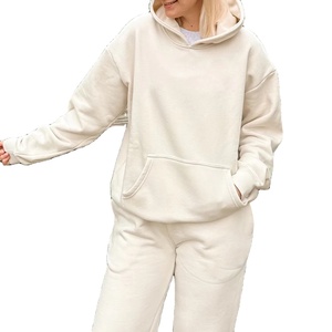 Chándal Informal de Felpa Francesa Sólida de Invierno para Mujer, Corte Regular, Personalizado OEM para Fabricantes - Product Image 1