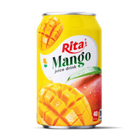 Jus de fruits tropicaux RITA en canette de 330 ml, saveur orange, purée, boisson du fabricant vietnamien