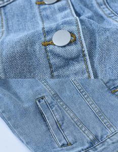 Veste en jean unie à manches longues pour homme avec logo personnalisé, séchage rapide, respirante, 100 % coton, col montant, poches imprimées pour l'hiver - Product Image 4