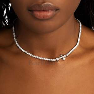 Offre Spéciale BUEBELLA JEWELS Diamant Lettre Initiale Pendentif Hommes Hiphop Style 5mm Moissanite Tennis Chaîne 925 Argent Or Bijoux - Product Image 1