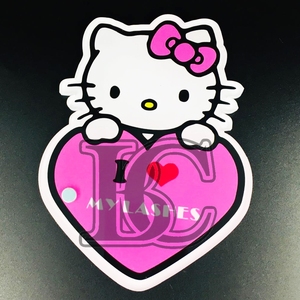 Recién llegado, azulejos de pestañas acrílicas sostenibles, hermoso diseño de Hello Kitty, azulejos de extensión de pestañas en Color rosa, herramientas de belleza de visón - Product Image 6