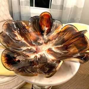 Bol en résine de luxe, bol décoratif fait à la main, qualité supérieure, design personnalisable, modèle pour décoration de centre de table, vente en gros - Product Image 1