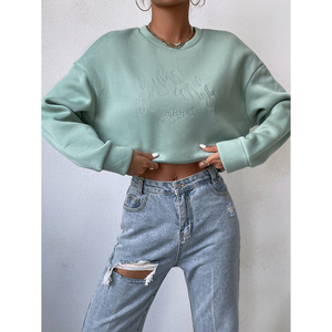 Sudaderas con Capucha para Mujer, Estilo Urbano, Color Sólido Estampado, Invierno 2025, MOQ Bajo, Alta Calidad, Manga Larga, 100% Algodón - Product Image 6