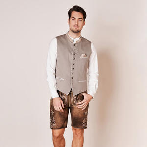 2025 Wholesale Traditional Bavarian Men's Vest German Trachten Oktoberfest Lederhosen Reversible Outer Wear Warm <b>Fabric</b> <b>Autumn</b> - Product Image 2