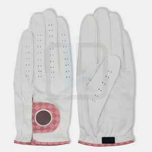 Expédition immédiate LUNAR IMPEX Gants de golf en cuir Cabretta sublimé 3D rose, couleur et taille personnalisées, doigts respirants, main flexible - Product Image 1