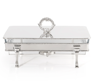 Cacerola aislada de acero inoxidable de diseño moderno Plato para servir con calentador de alimentos para uso en fiestas de buffet - Product Image 3