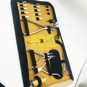 HOOPER COMPANY Kit de pinces à extensions capillaires professionnelles en acier inoxydable noir I-Tip, avec crochets, pinces, boîte et outils de mise en forme - Product Image 4