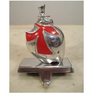 Set Of 2 Pcs Snow Man Red Painted Metal <b>Stocking</b> <b>Holder</b> For Christmas Table Top Decorative - Product Image 4