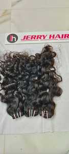 Raw Virgin Remy sin procesar cutícula alineada templo indio máquina de cabello humano paquetes de trama doble rizado Natural suelta onda profunda - Product Image 3