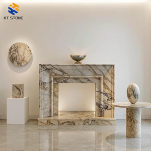 Cheminée en marbre sculpté à la main, prix réduit, motif personnalisé, marbre gris massif, cheminée en marbre blanc - Product Image 2