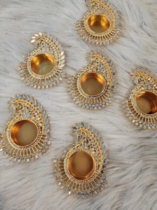 Portavelas de Cristal Kundan, un Accesorio de Lujo para el Hogar para Cualquier Celebración, Centro de Mesa Único para Eventos Especiales - Product Image 6