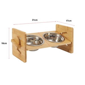 Bols d'alimentation pour animaux de compagnie double support en acier inoxydable mangeoires pour chiens et chats OEM variété acceptable de couleur Vietnam fait à la main - Product Image 5