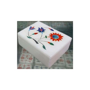 Cajas de joyería hechas a mano de forma Rectangular de calidad duradera de mármol más hermoso para decoración de boda usos de regalo - Product Image 1