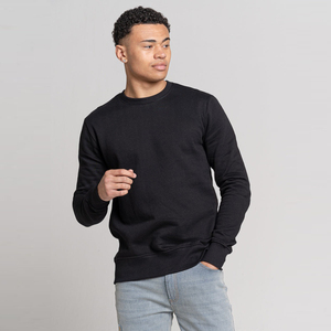 Sudadera de invierno personalizable para hombre secado rápido y absorción de sudor color sólido manga larga con cuello forrado fábrica al por mayor - Product Image 1