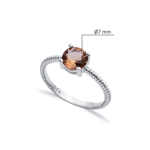 แหวนหินซัลทาไนต์ทรงกลมขนาดเส้นผ่าศูนย์กลาง7มม. เครื่องประดับเงินสเตอริงทำด้วยมือสไตล์ตุรกี925 - Product Image 2