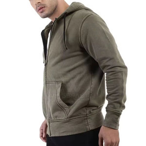Séchage rapide Respirant Zipper Acid Wash Hoodies Logo Personnalisé Haute Qualité Basiques Hommes Acid Wash Hoodies - Product Image 3