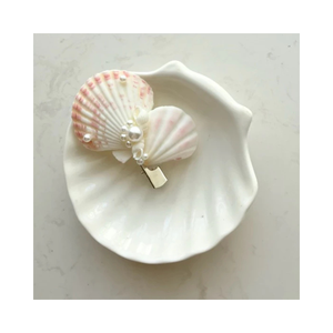 Mermaid Hair <b>Clip</b> for Women Girls - Handmade Clam Shell Claw - Coastal Summer Hair Accessory Using Natural Seashells - Product Image 1