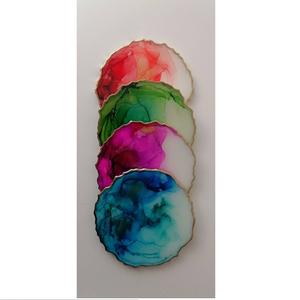 Posavasos clásicos de resina térmica de venta directa, Soporte para vasos de cocina multicolor, alfombrilla y almohadillas para bebidas en la cocina - Product Image 2