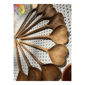 ส้อมช้อนไม้100% ทำจากไม้-ช้อนไม้ทำด้วยมือ-ช้อนครัวทำจากธรรมชาติที่ยั่งยืน - Product Image 5