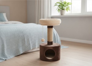 Maison pour chat Fiona Chocolate Dream avec espace de fuite confortable - Product Image 5
