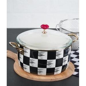 Acar 249 Qualita King smaltato Pyrex padella con coperchio - Product Image 1