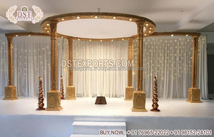 Décoration de Cérémonie de Mariage Indienne du Sud, Manavarai Mandapam, Cérémonie de Mariage Tamil, Vidhi Mandap, Thème Rustique, Mariage Manavarai Mandap Chicago - Product Image 2