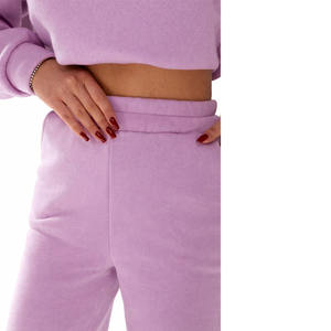 Conjunto Deportivo de Felpa con Capucha para Mujer, Sudadera con Capucha y Pantalones Jogger, Mezcla de Algodón Suave, Corte Holgado, Producción de Marca Privada - Product Image 3