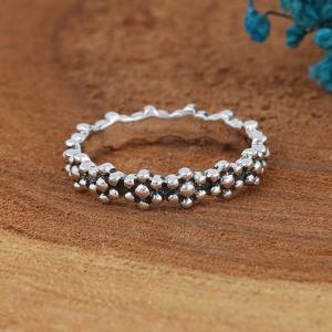 Flower <b>Ring</b> Minimalist Dainty Cute Flowers Eternity <b>Ring</b> 925 Sterling Silver Daily Wear Stacking <b>Ring</b> for Women - Product Image 1