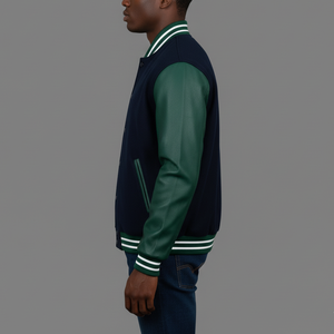 Veste universitaire longue en toile sur mesure pour homme, grande taille, avec logo frontal, imperméable, doublure en laine à capuche - Product Image 3