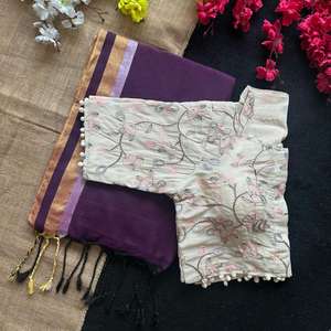 FABRICANTE DE SAREE DE ALGODÓN BLOUSEWALA HK7 KHADI EN KOLKATA - Product Image 1