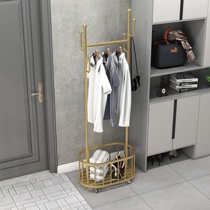 Organizador de Ropa KPT68012 con Práctica Cesta de Almacenamiento, Tipo Vertical de Acero Inoxidable para Sala de Estar - Product Image 3
