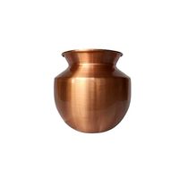 Accessoires de Pooja en cuivre personnalisés de haute qualité Mini Lota accrocheur et pot d'eau fabriqués à la main à partir de métal pur