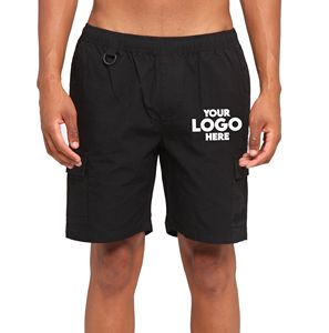 Pantalones cortos de nailon de una sola capa de secado rápido para hombre, de color sólido, informales, de cinco puntos, para fitness, deportes y gimnasio. - Product Image 3