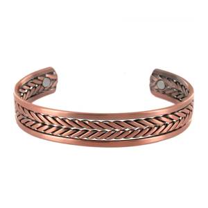Simple Creative Pure Copper <b>Bracelet</b> Men & Women <b>Magnetic</b> Hand Cuff Copper Bangle Personalized Engraved <b>Bracelet</b> - Product Image 2