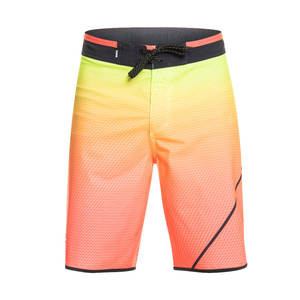 Taille haute été sport conseil Shorts hommes taille moyenne polyester élastique cordon tissé brodé Pique respirant - Product Image 1