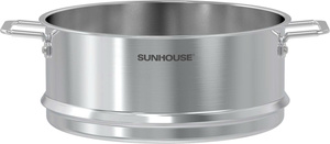 Ensemble de casseroles en acier inoxydable moderne, ensemble de poêles à frire multicouches avec couvercle en verre pour cuisinière à gaz et à induction - Product Image 5