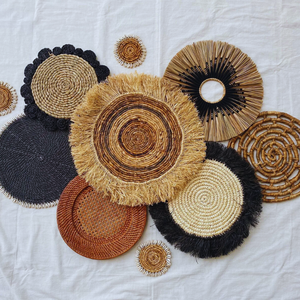 Ensemble de décoration murale jonc de mer tissé artisanat personnalisable Design Art déco bon prix du fabricant vietnamien - Product Image 1