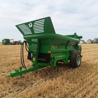 Épandeur d'engrais solide en acier inoxydable SS304 pour fumier de vache, machine à déposer l'engrais organique solide tirée par tracteur