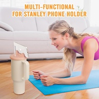 Couvercle de gobelet de 40 oz et 60 oz de remplacement pour la coupe Stanley de 40 oz avec poignée Support en silicone pour téléphone portable Couvre-gobelets anti-éclaboussures