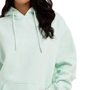 Ensemble deux pièces décontracté pour femme : sweat à capuche et short en polaire, style urbain uni pour l'extérieur - Product Image 2