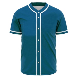 Camiseta de Béisbol Sublimada de Corte Moderno, Venta al Por Mayor OEM, 100% Poliéster, Secado Rápido, Transpirable, Unisex, con Botones - Product Image 3