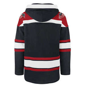 NEW 2025 High Quality Tackle Twill Embroidery <b>Hockey</b> Jersey Hoodies Custom Made Winter Fleece Ice <b>Hockey</b> Hoodie with Laces - Product Image 4