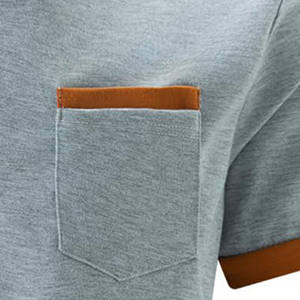 Haute qualité à manches courtes affaires Golf polos respirant été Polyester tissu brodé hommes polos bouton - Product Image 3