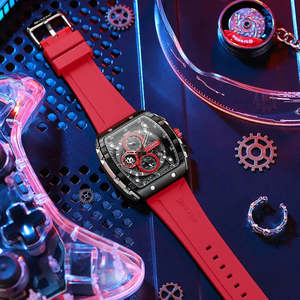 Montre sport chronographe quartz de luxe, étanche, avec bracelet en acier inoxydable, boîtier en acier SEIKO, chronomètre ODM - Product Image 4